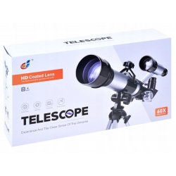 Luneta Teleskop optyczny 2 x okular statyw ES0017