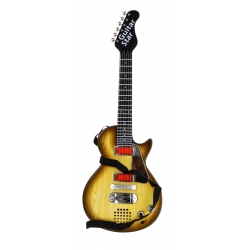 Gitara ELEKTRYCZNA ROCKOWA Dla Dzieci + Mikrofon ZMU.HK-9080B.WOOD