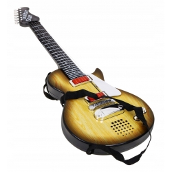 Gitara ELEKTRYCZNA ROCKOWA Dla Dzieci + Mikrofon ZMU.HK-9080B.WOOD