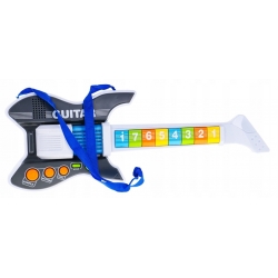 Gitara Kolorowa Dla Najmłodszych + Mikrofron ZMU.HK-8178C