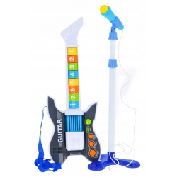 Gitara Kolorowa Dla Najmłodszych + Mikrofron ZMU.HK-8178C