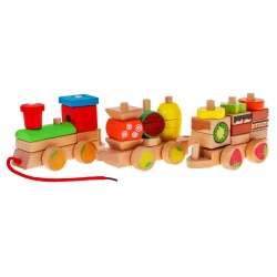 Kolejka Pociąg zabawka Drewniana Lokomotywa dla dzieci ZDR.HP-1130