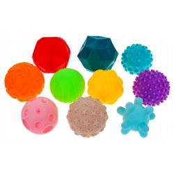 Gumowe Kolorowe Piłki Sensoryczne ZDN.HE0233