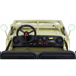 Pojazd Wojskowy Jeep Auto Na Akumulator 4x4 Matcha 12V/14Ah PA.JH-101.BEZ