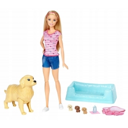 Lalka Barbie piesek Narodziny Piesków Mattel FDD43