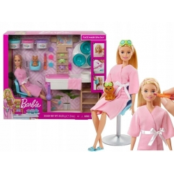 Lalka Barbie Zestaw Salon Spa Maseczka na twarz GJR83