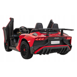 Lamborghini Aventador SV na akumulator Czerwony Silnik bezszczotkowy Audio PA.A8803.STRONG.CR