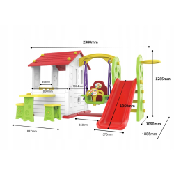Domek ogrodowy 5w1 dla dzieci Czerwony dach ZOG.CHD-533