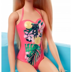 Lalka Barbie zestaw basen zjeżdżalnia + akcesoria GHL91