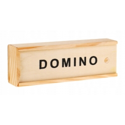 Gra Drewniane klocki Domino układanka + pudełko ZGR.QZ-001