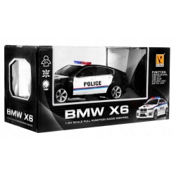 autko BMW X6 Pojazd zdalnie sterowany POLICJA R/C ZRC.866-2404P